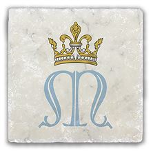 FLUTED MARIAN SYMBOL - COASTER